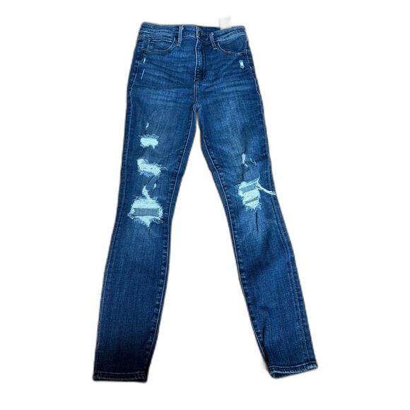 Women's Abercrombie & Fitch Distressed Jeans size 25/0 Medium Wash Blue B149 - Picture 1 of 7